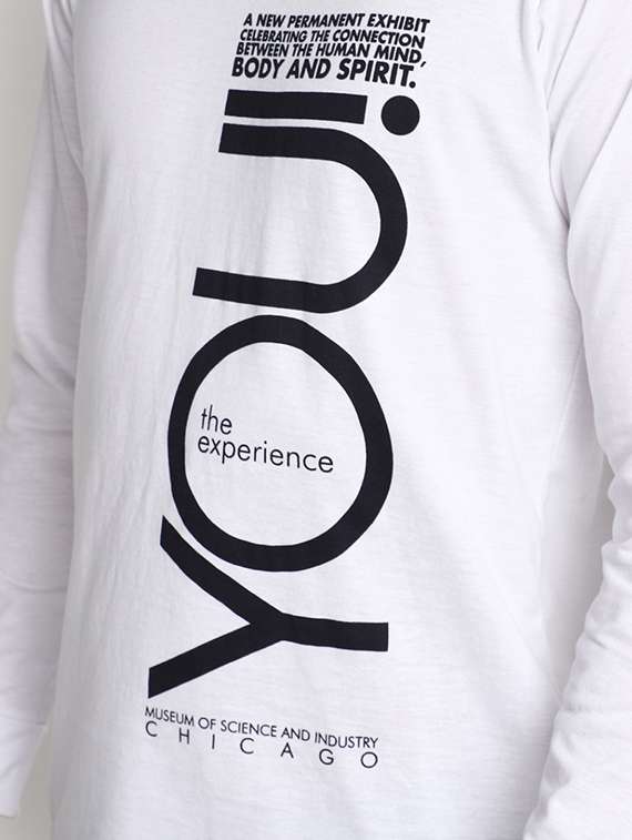 white cotton placement print tshirt - 20565259 -  Standard Image - 3