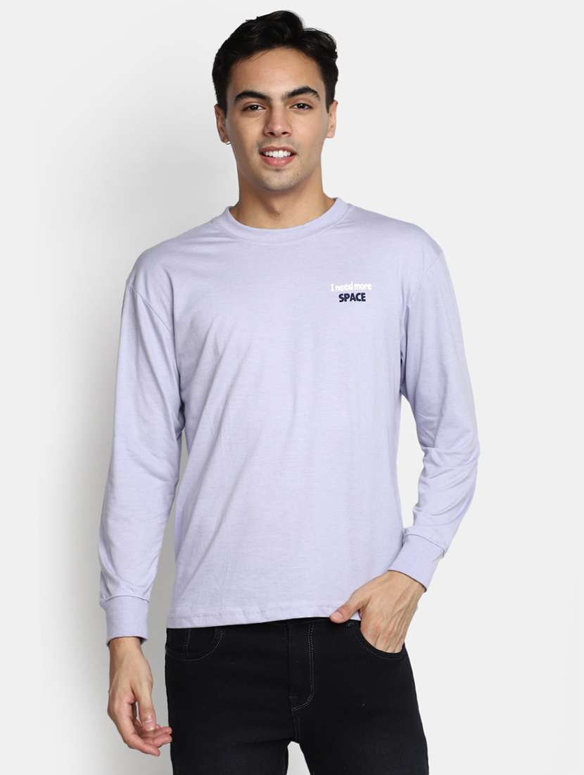 lavender cotton regular t-shirt