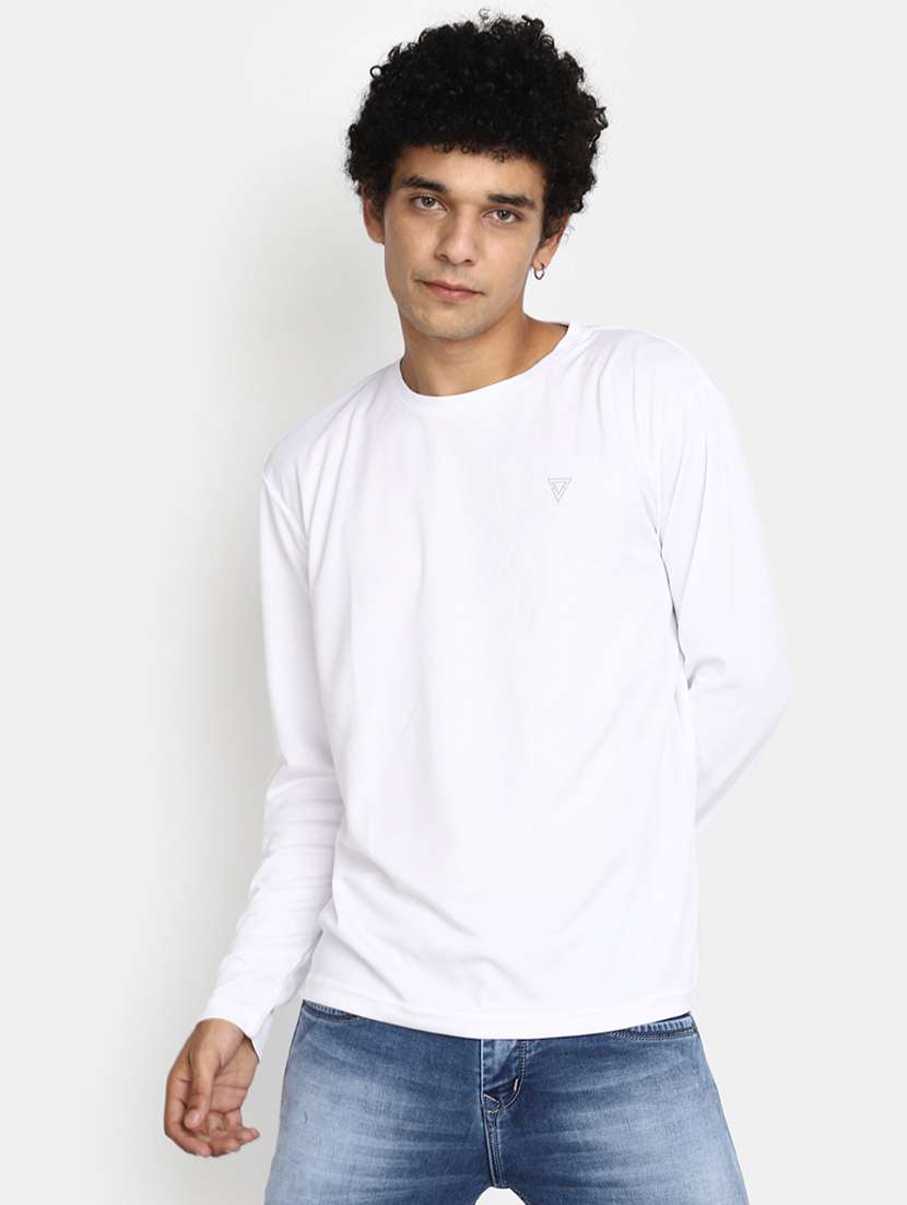 white cotton plain tshirt