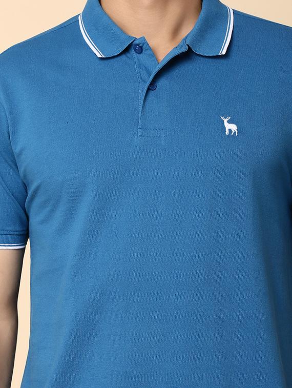 blue cotton regular t-shirt - 20565275 - Standard Image - 3