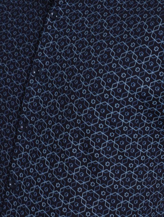 navy blue cotton regular casual shirt - 20565282 - Standard Image - 3