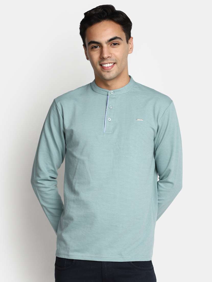 light blue cotton regular t-shirt - 20565291 - Zoom Image - 0