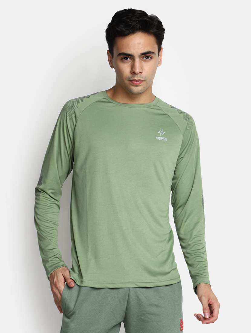 men crew neck placement print t-shirt