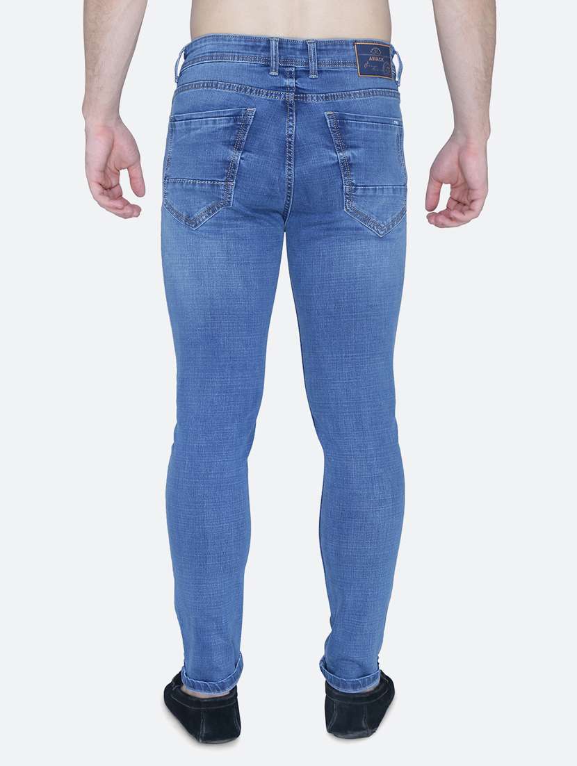 Mens Slim Fit Plain Jeans - 20566103 -  Standard Image - 3