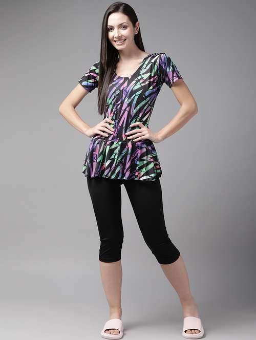 women printed functional swimsuit