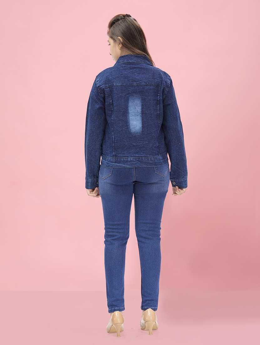 girl long sleeve denim jacket - 20567450 - Standard Image - 3