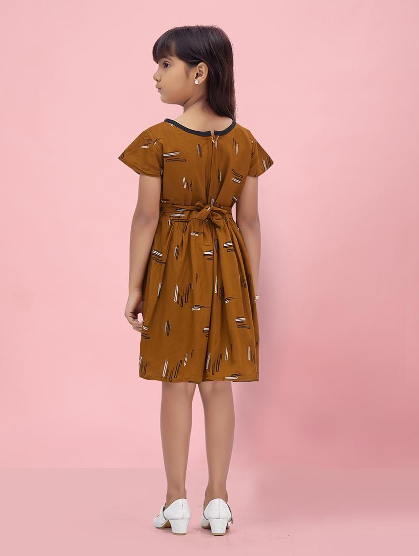 girls round neck short sleeve frock - 20567920 - Standard Image - 3