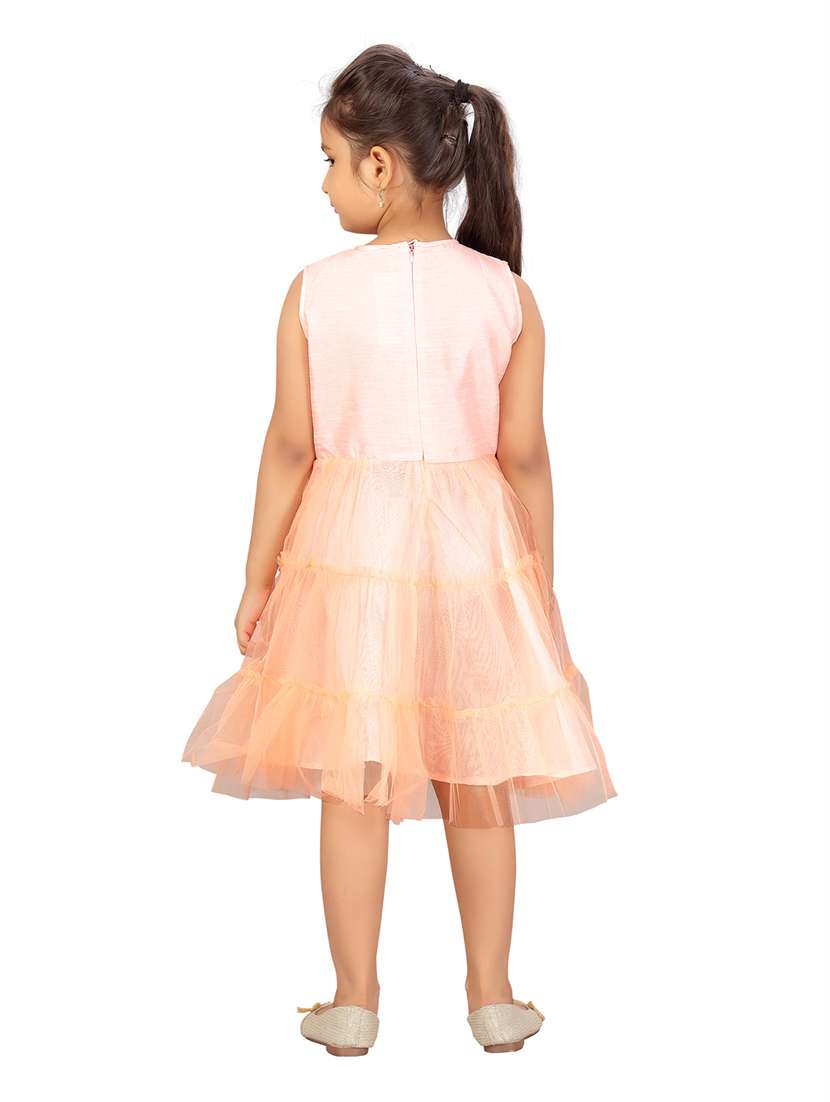 girls round neck sleeveless frock - 20568292 - Standard Image - 3