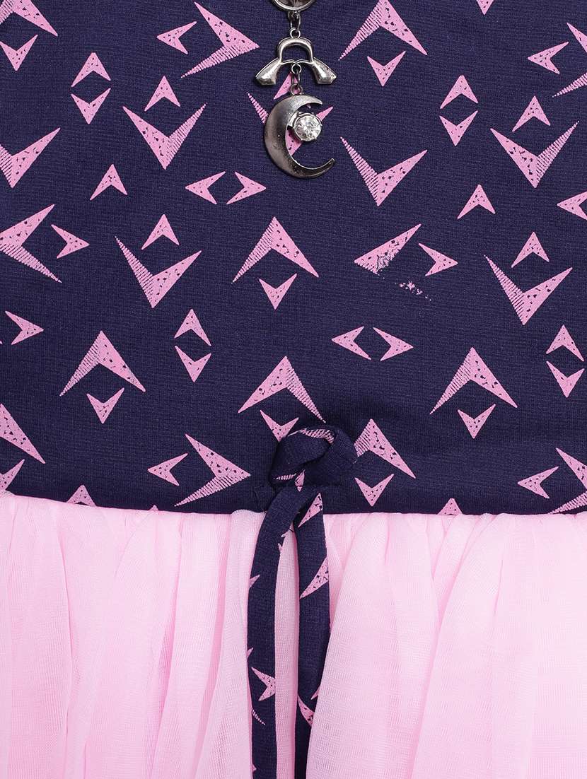 girls round neck short sleeves frock - 20568298 -  Standard Image - 3