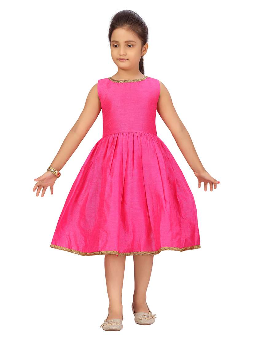 girls round neck sleeveless frock - 20568313 -  Zoom Image - 0