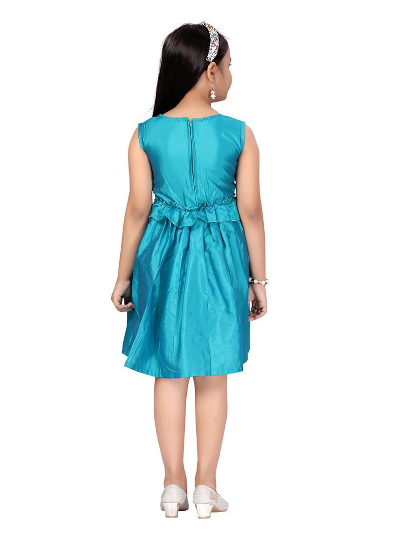 girls round neck sleeveless frock - 20568339 - Standard Image - 3