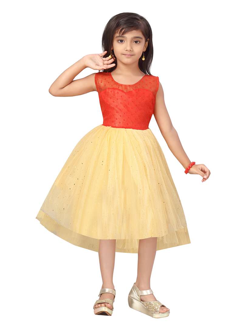 girls round neck sleeveless frock - 20568347 -  Zoom Image - 0