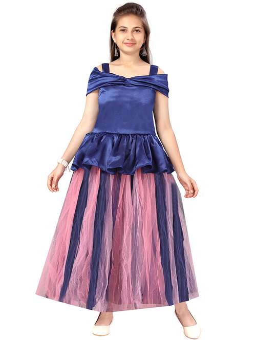 girls off shoulder neck sleeveless frock - 20568364 -  Standard Image - 0