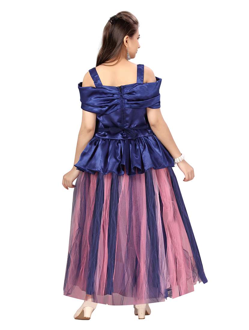 girls off shoulder neck sleeveless frock - 20568364 -  Standard Image - 3