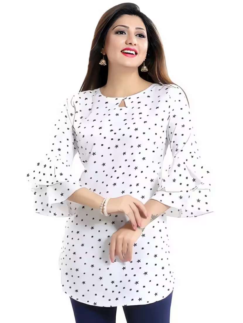 women white regular fit bell sleeve top - 20569330 -  Standard Image - 3