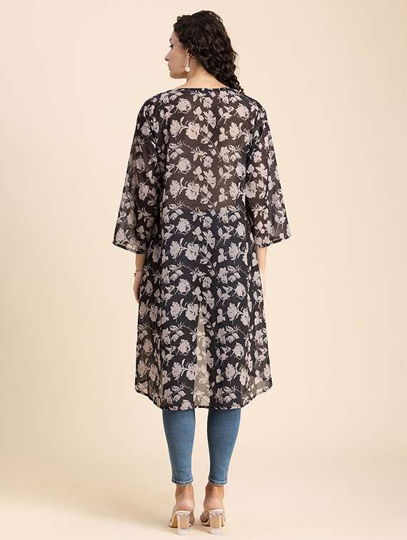 women bell sleeves asymmetric shrug - 20570707 -  Standard Image - 3