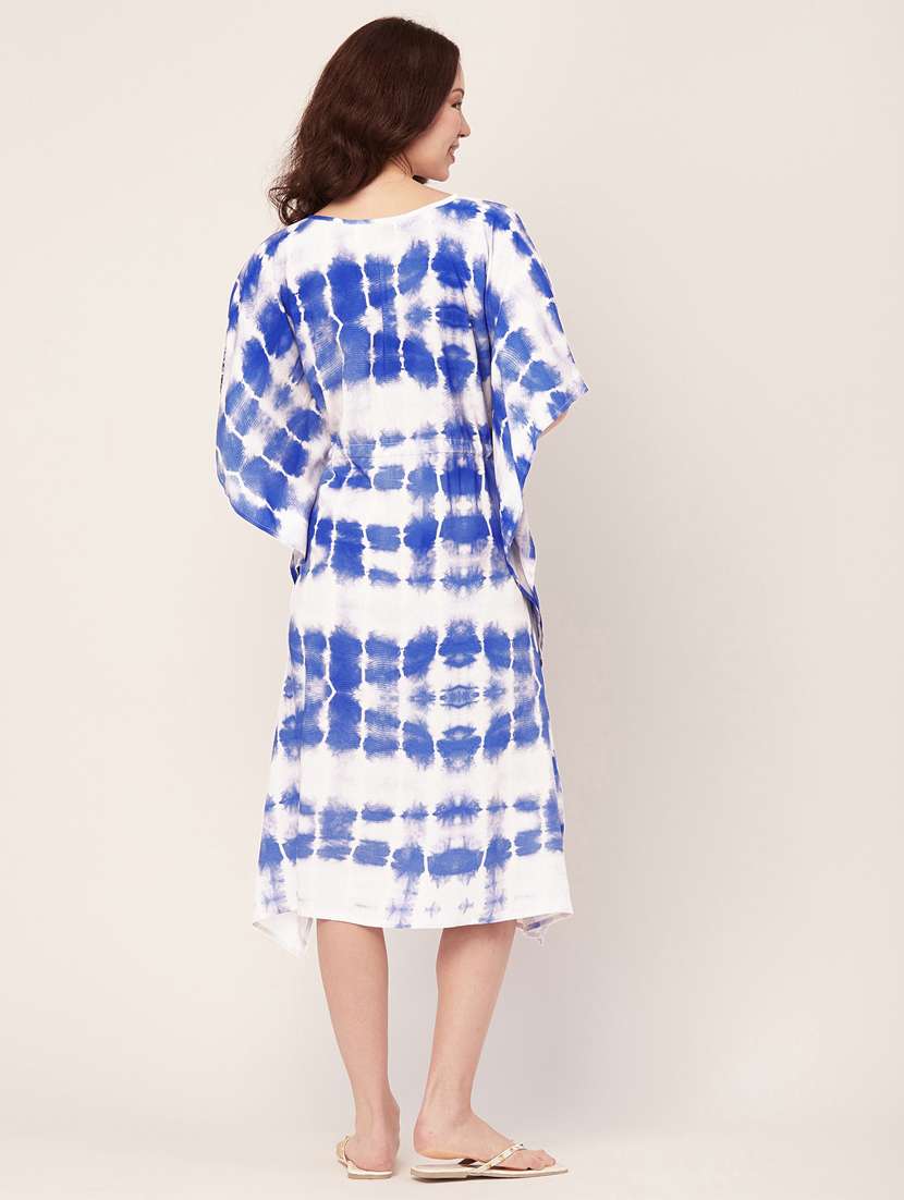 women tie & dyed fit & flare kaftan dress - 20570731 - Standard Image - 3