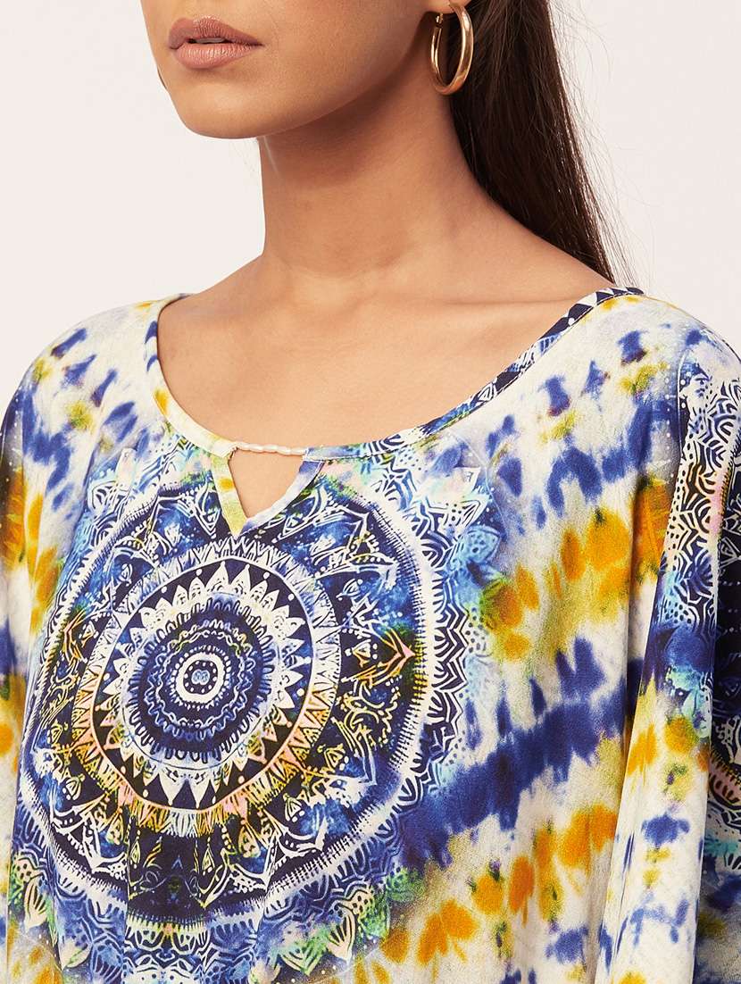 women printed fit & flare kaftan dress - 20570732 -  Standard Image - 5