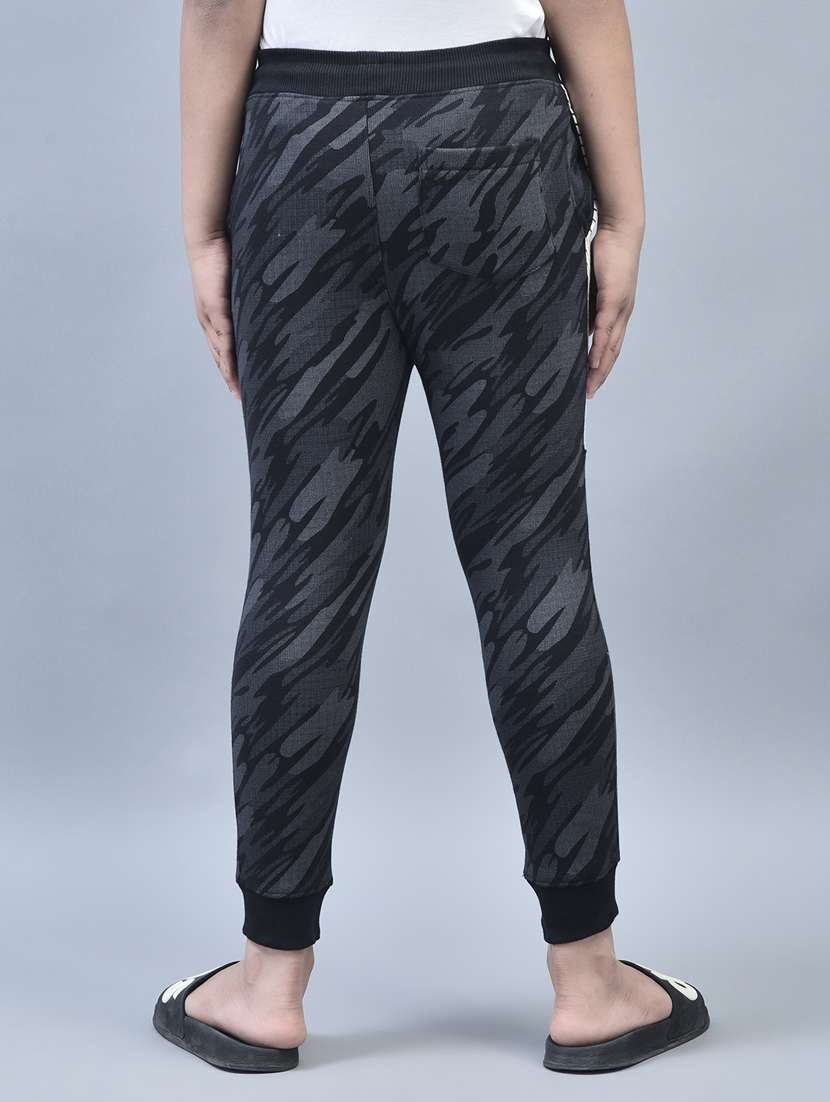 boys black & grey printed pocket taped detailed jogger - 20570919 -  Standard Image - 3