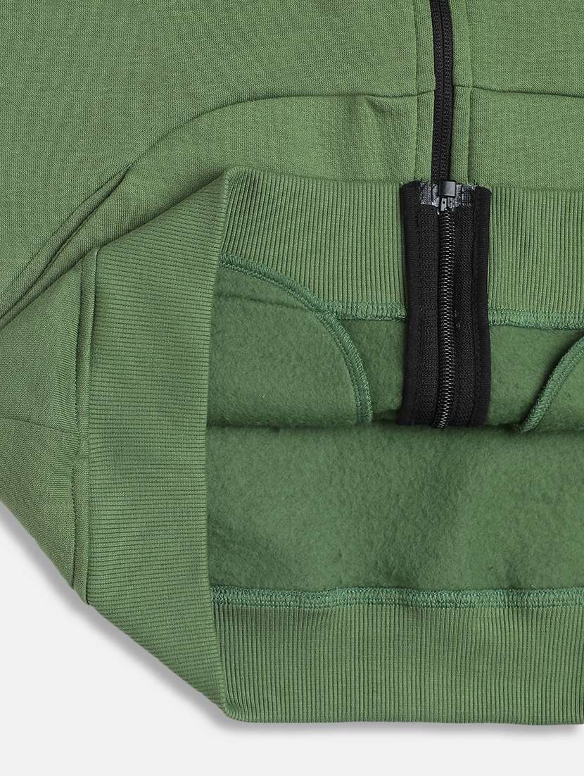 green cotton blend chest print sweatshirt - 20571228 -  Standard Image - 5