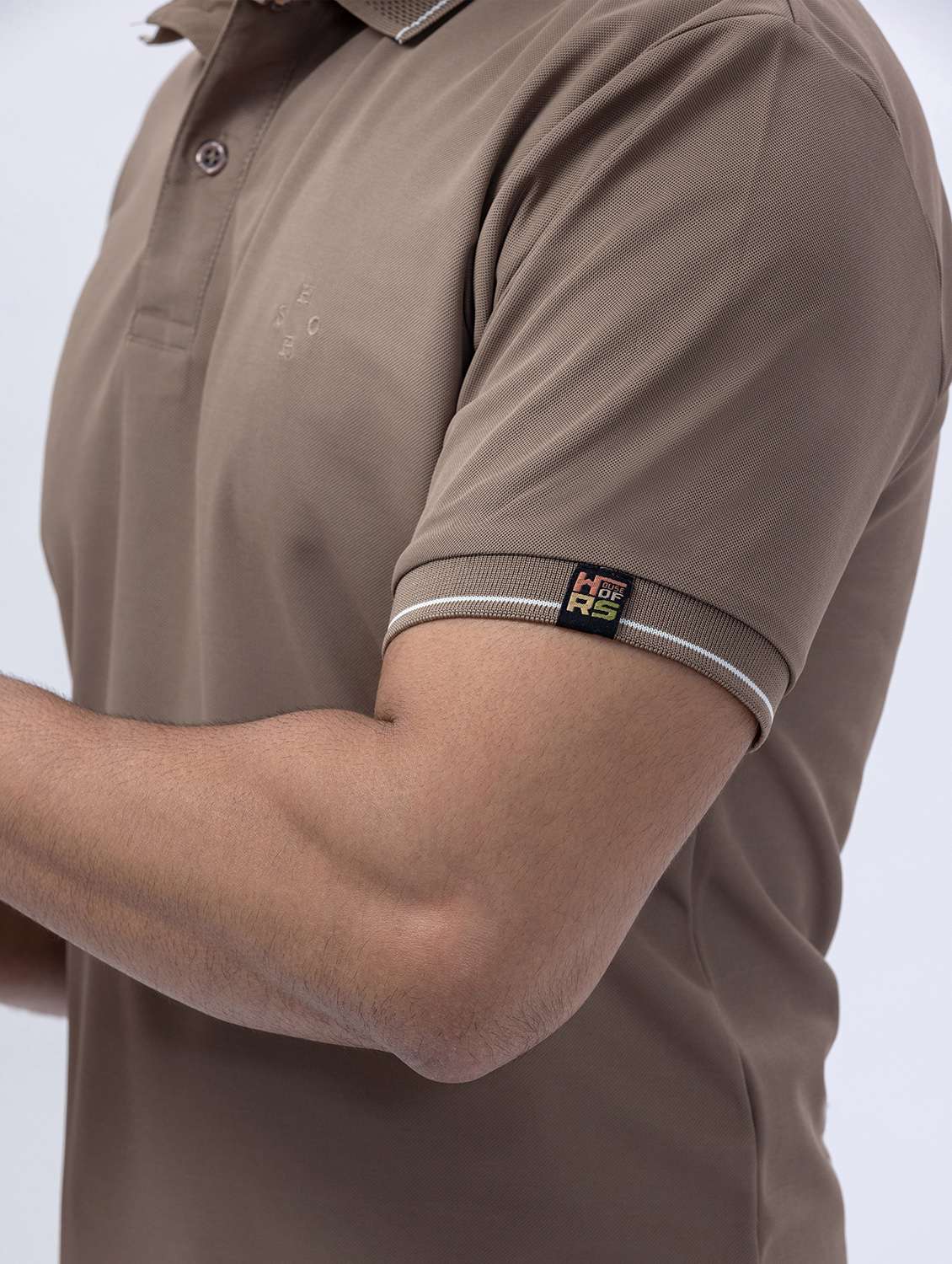 men polo neck solid t-shirt - 20571261 -  Standard Image - 3