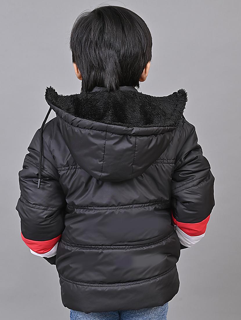 black fleece quilted jacket - 20571369 - Standard Image - 3