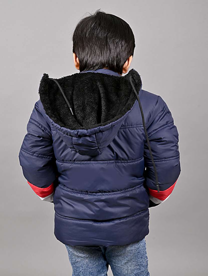 navy blue fleece quilted jacket - 20571370 -  Standard Image - 3