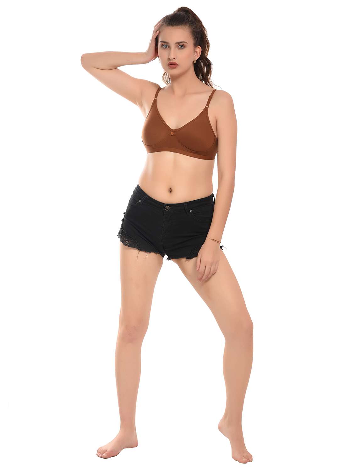 brown hosiery tshirt bra - 20571936 -  Standard Image - 3