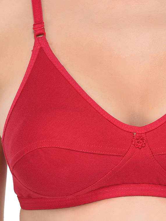 women solid hosiery regular bra - 20571951 -  Standard Image - 3