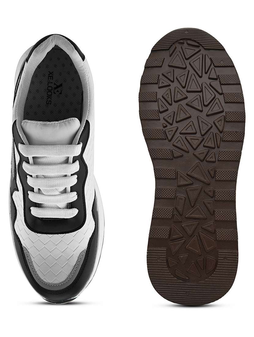 black pu laceup casual shoes - 20572112 -  Standard Image - 3