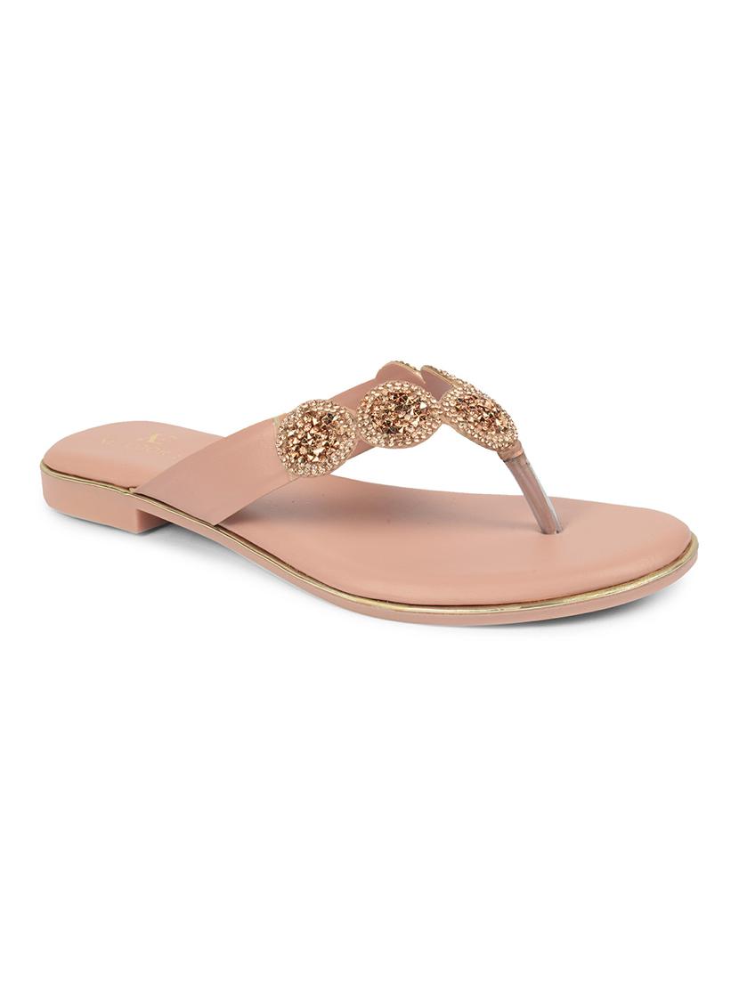 pink synthetic slip on sandals - 20572274 - Zoom Image - 0