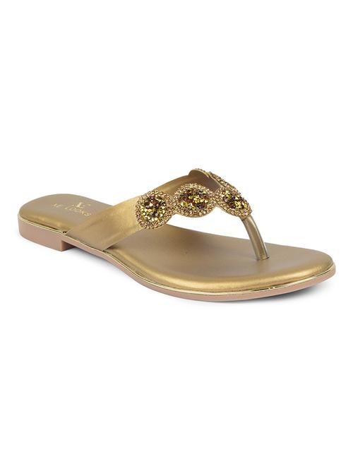copper synthetic slip on sandals - 20572275 - Standard Image - 0