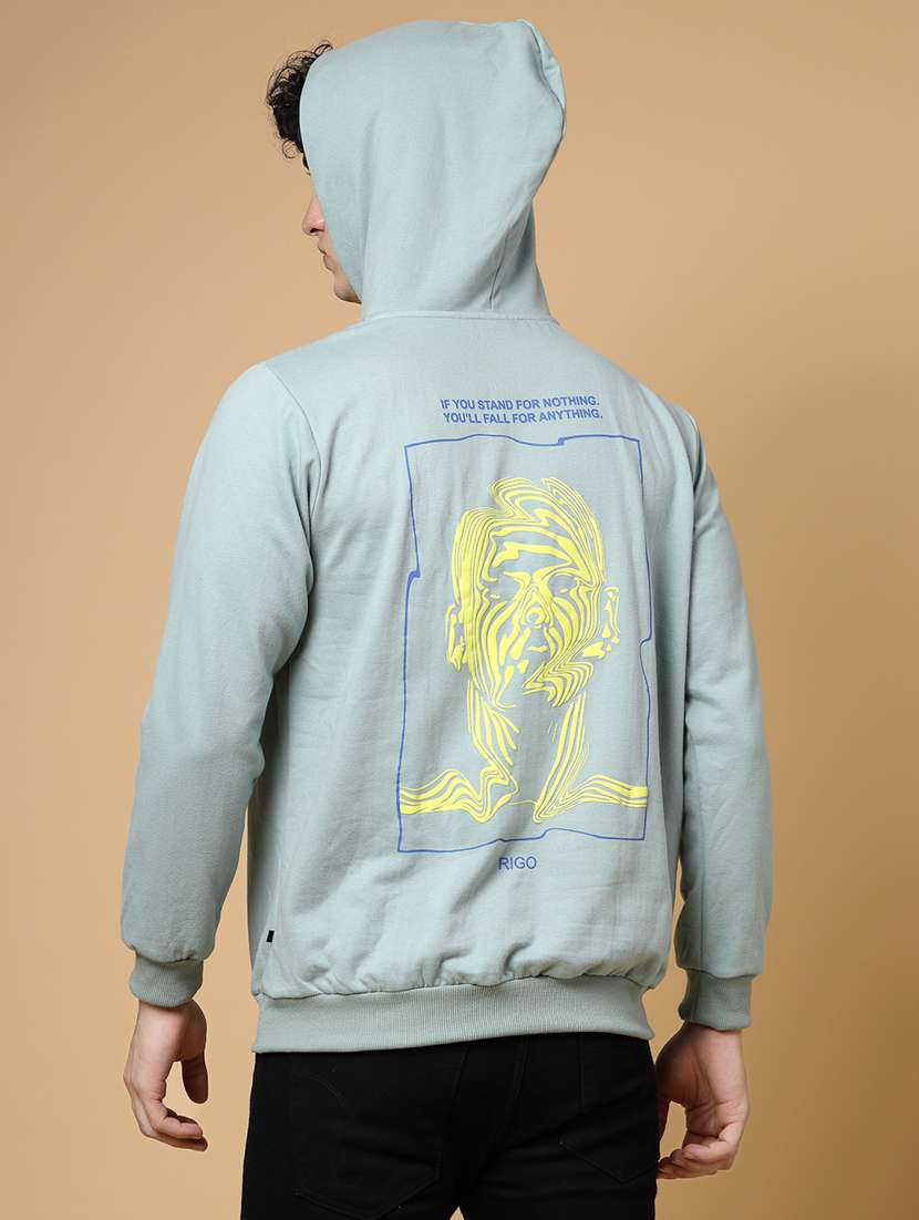 men back print hooded sweatshirt - 20572311 - Standard Image - 3