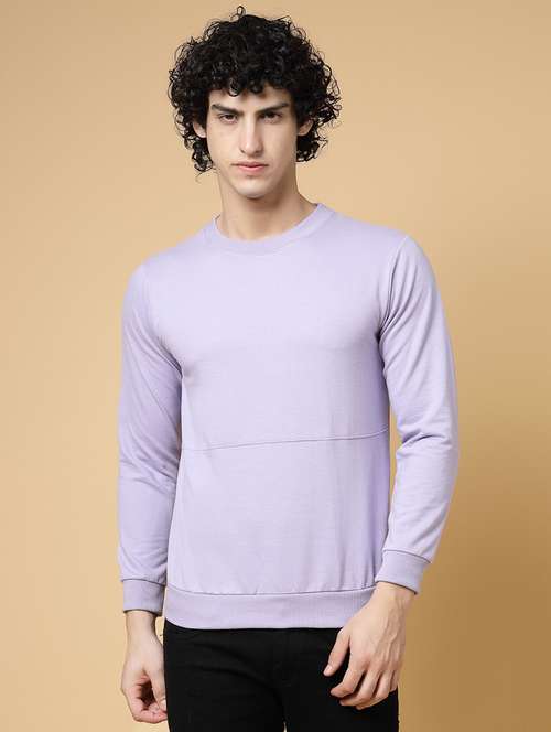 men solid long sleeve sweatshirt - 20572317 -  Standard Image - 0