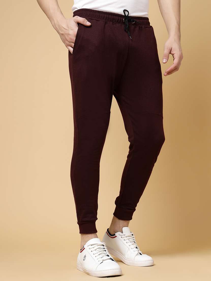 men solid cotton jogger