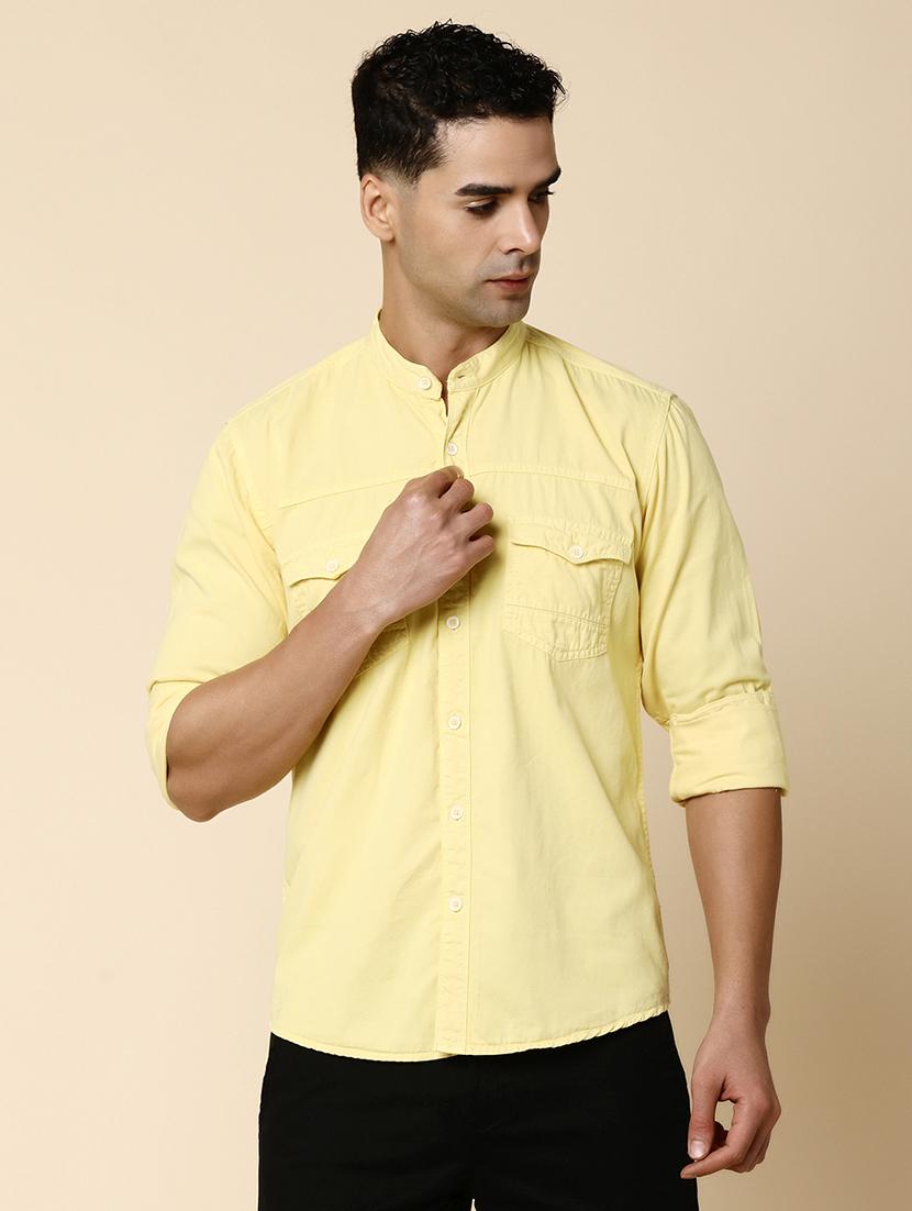 men solid color regular shirt - 20572537 -  Zoom Image - 0
