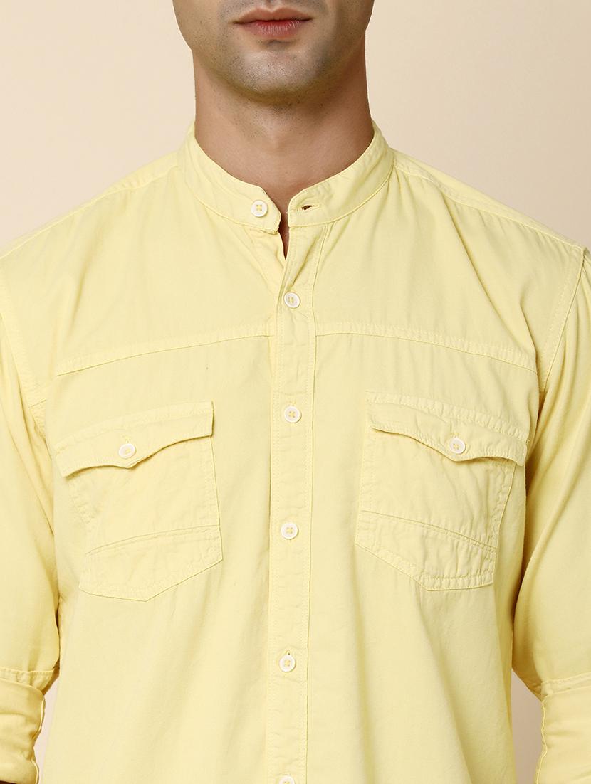 men solid color regular shirt - 20572537 - Standard Image - 5