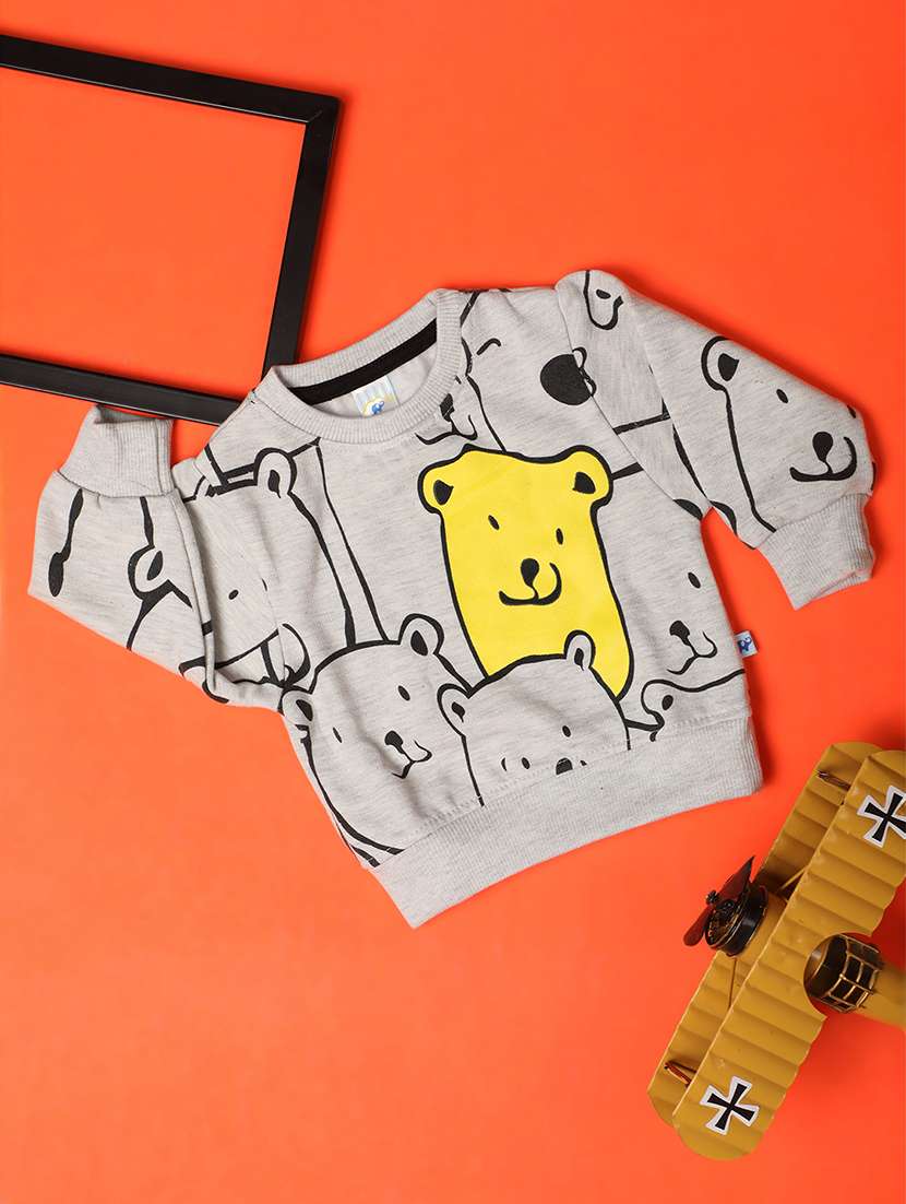 kids round neck graphic printed sweatshirt