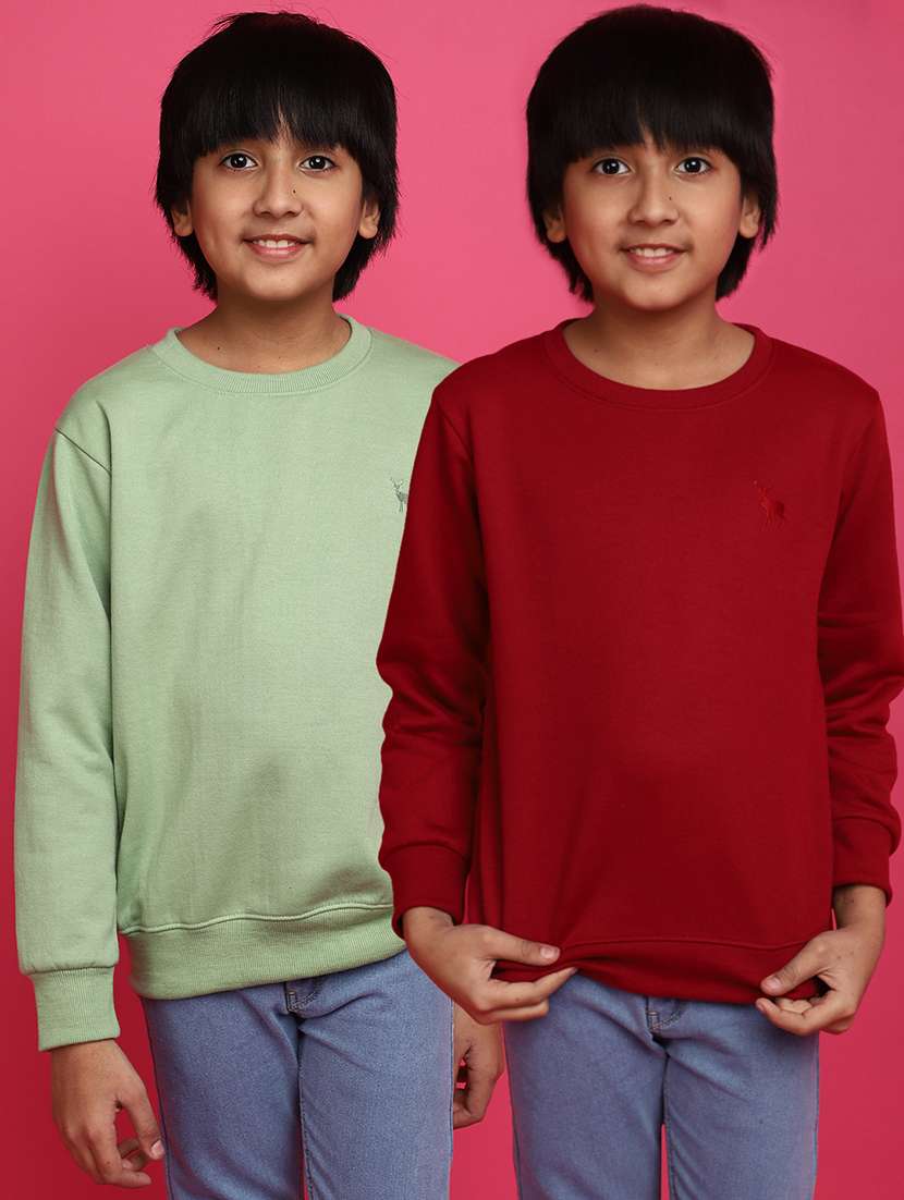 boys pack of 2 solid sweatshirt - 20572744 -  Zoom Image - 0