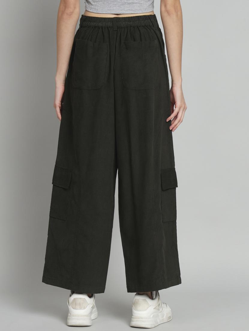 green corduroy trousers - 20572919 - Standard Image - 3