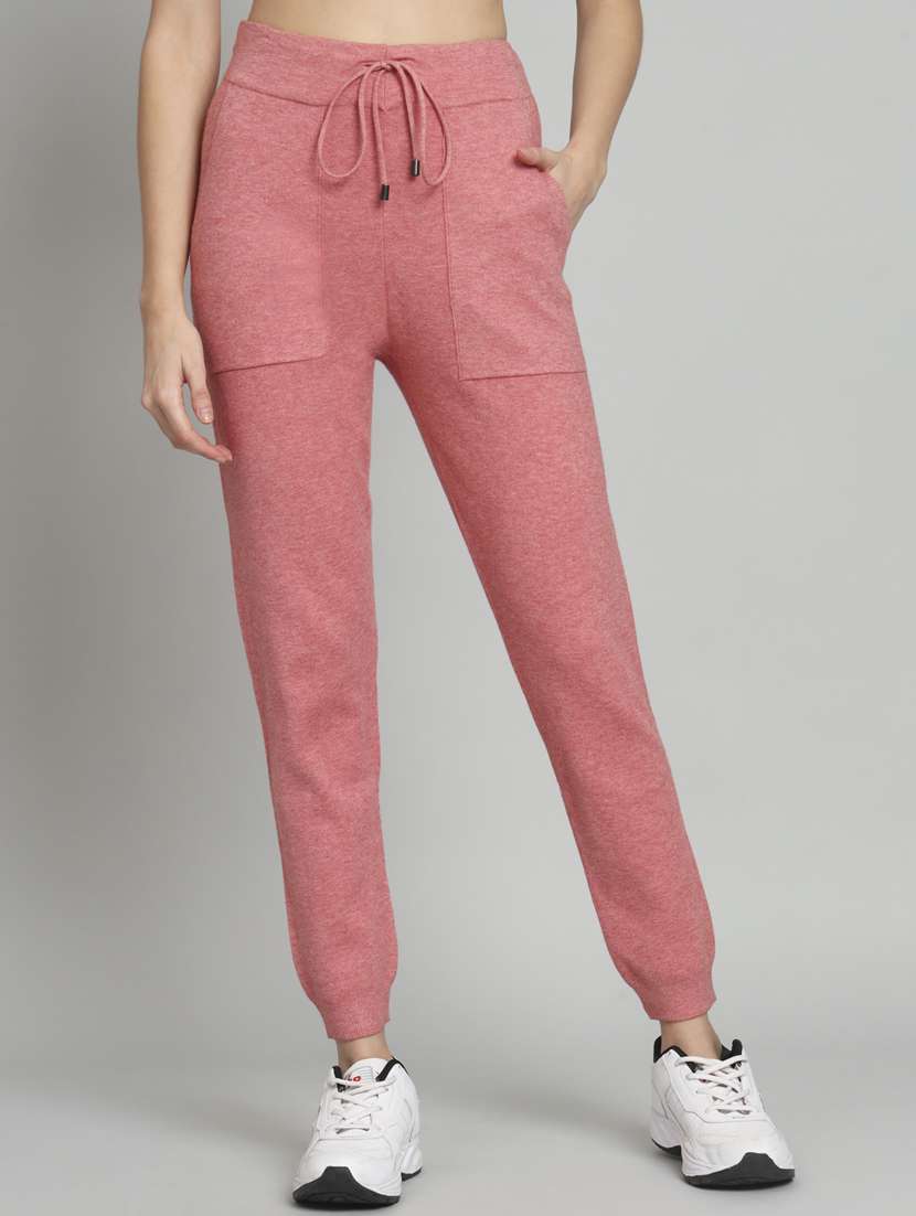 women high rise solid jogger - 20572933 - Zoom Image - 0