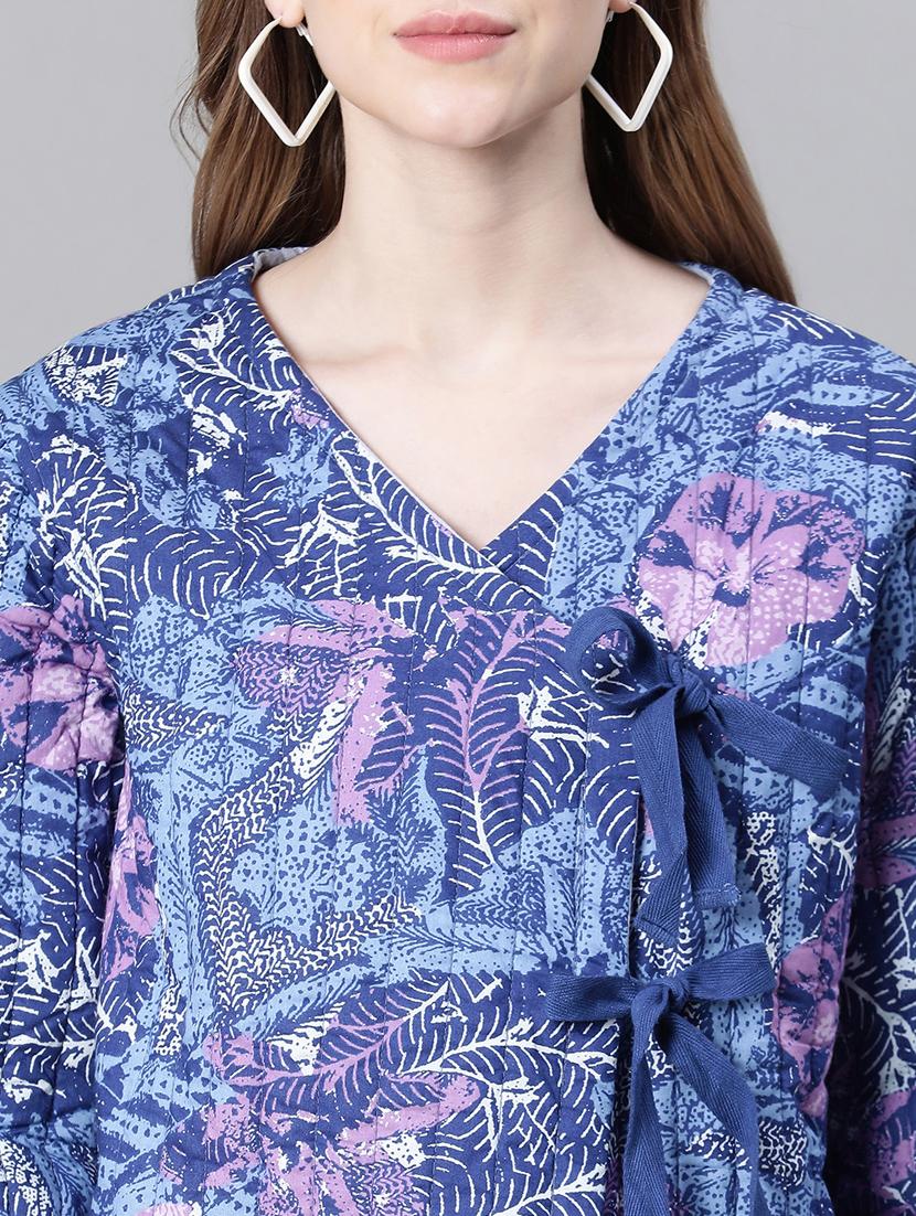 women printed quilted jacket - 20573039 - Standard Image - 5