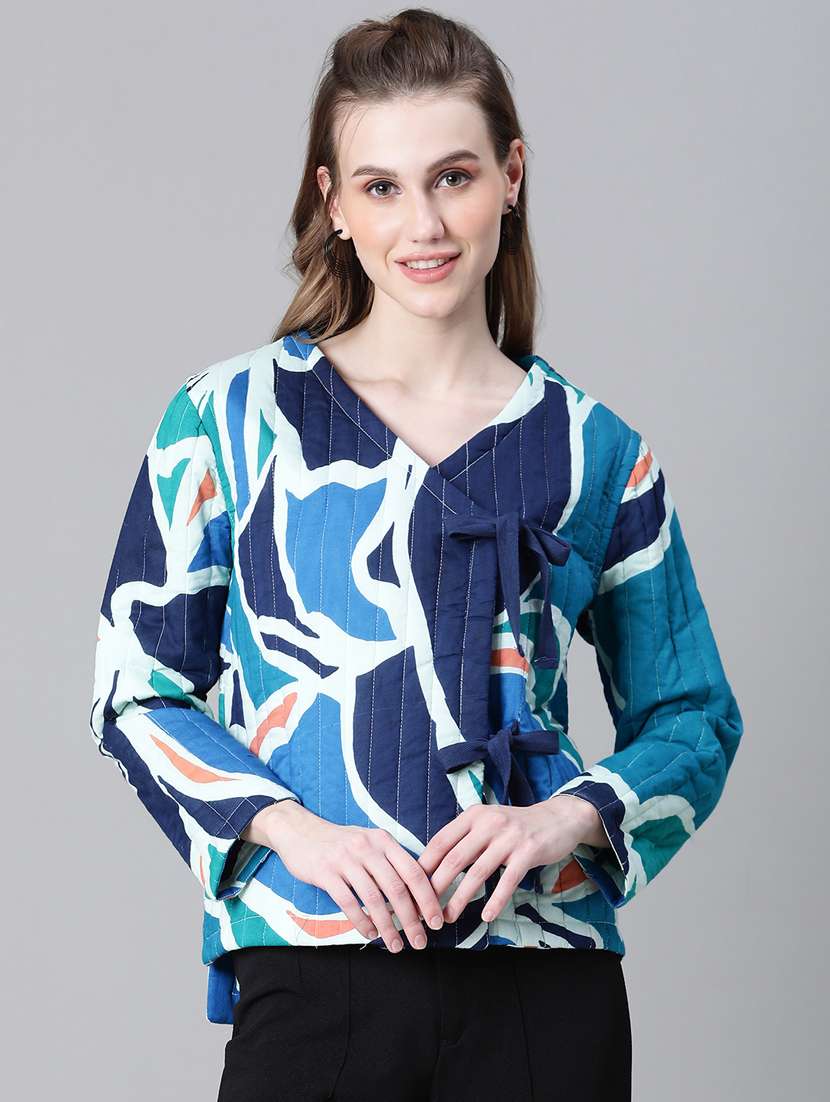 women printed quilted jacket - 20573040 - Zoom Image - 0