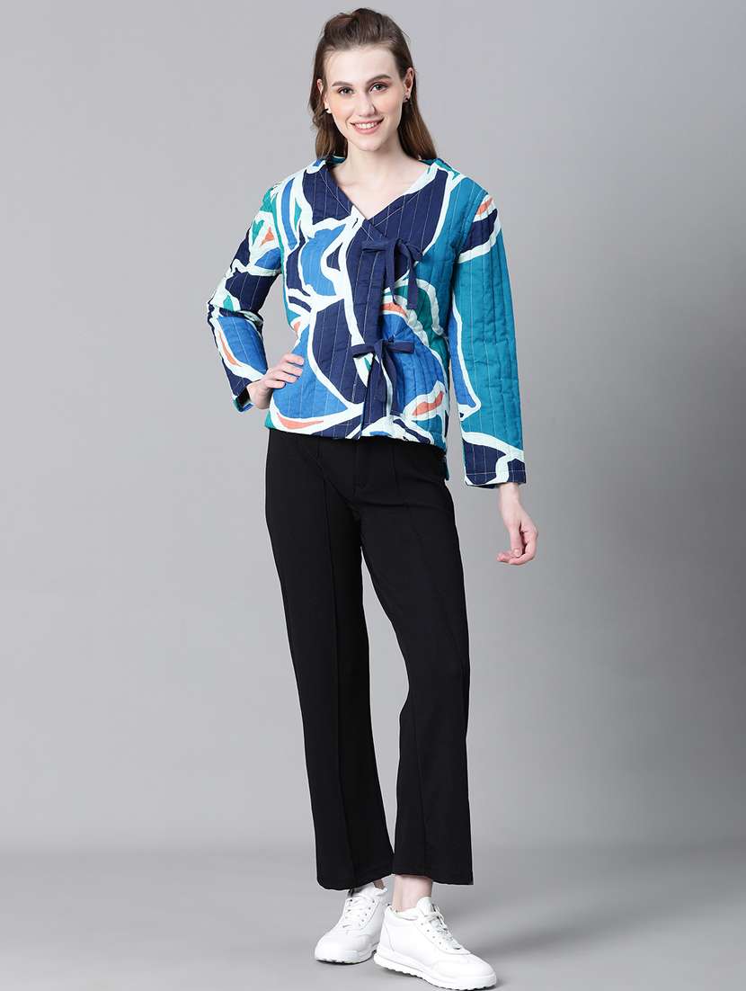 women printed quilted jacket - 20573040 - Standard Image - 3