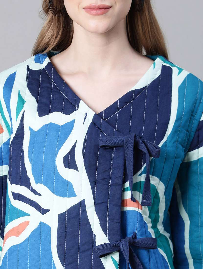 women printed quilted jacket - 20573040 - Standard Image - 5