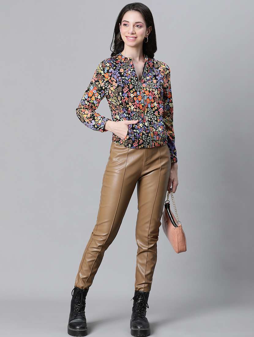 women floral print long sleeves jacket - 20573045 -  Standard Image - 3