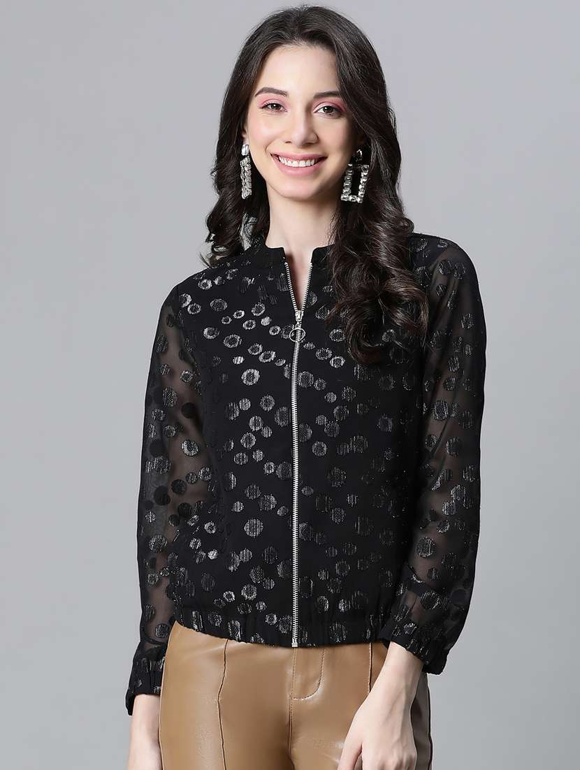 women self designed long sleeves jacket - 20573046 - Zoom Image - 0