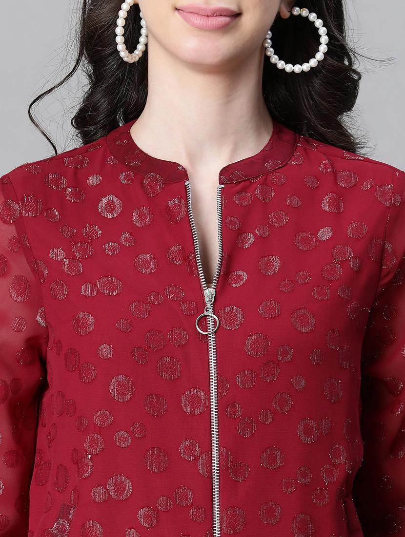 women self designed long sleeves jacket - 20573047 - Standard Image - 5