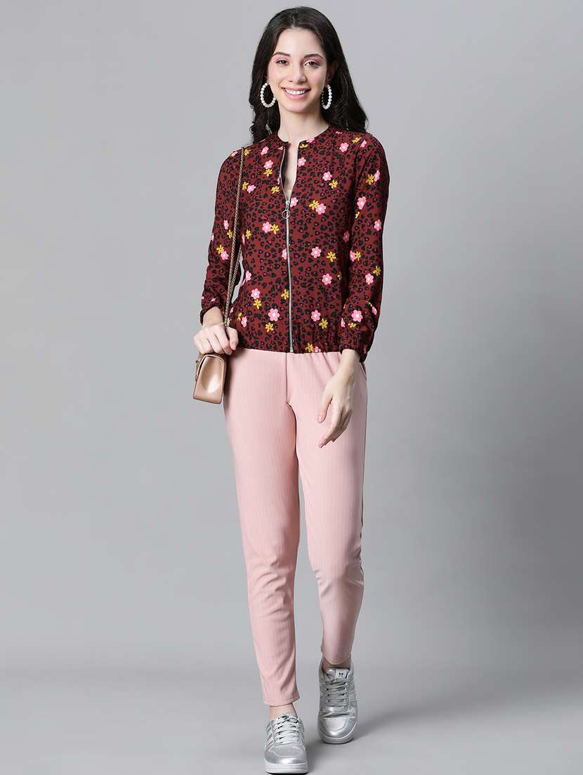 women printed long sleeves jacket - 20573054 - Standard Image - 3