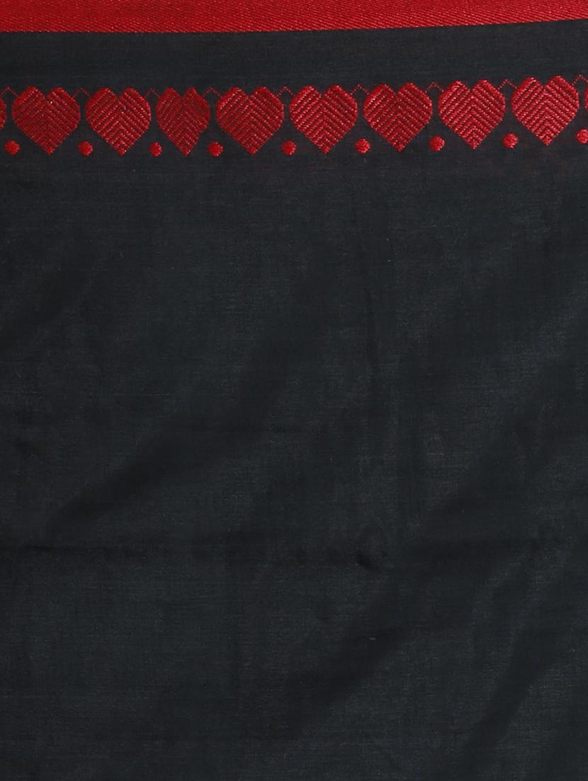 women's bordered black colored saree with blouse - 20573076 - Standard Image - 3